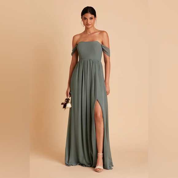Birdy Grey Dresses & Skirts - Birdy Grey AUGUST CONVERTIBLE DRESS CHIFFON SEA GLASS LARGE NEW NWT BRIDESMAID